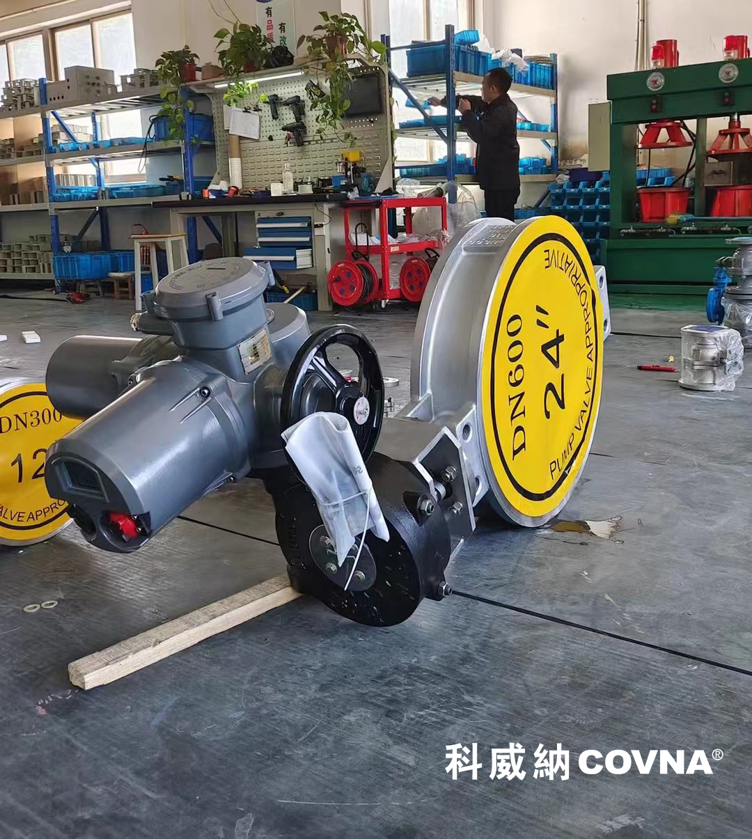 DN600電動多回轉(zhuǎn)凸耳蝶閥，大尺寸蝶閥出貨